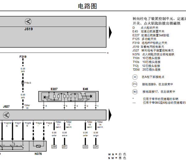 2009年大众速腾发动机电路图