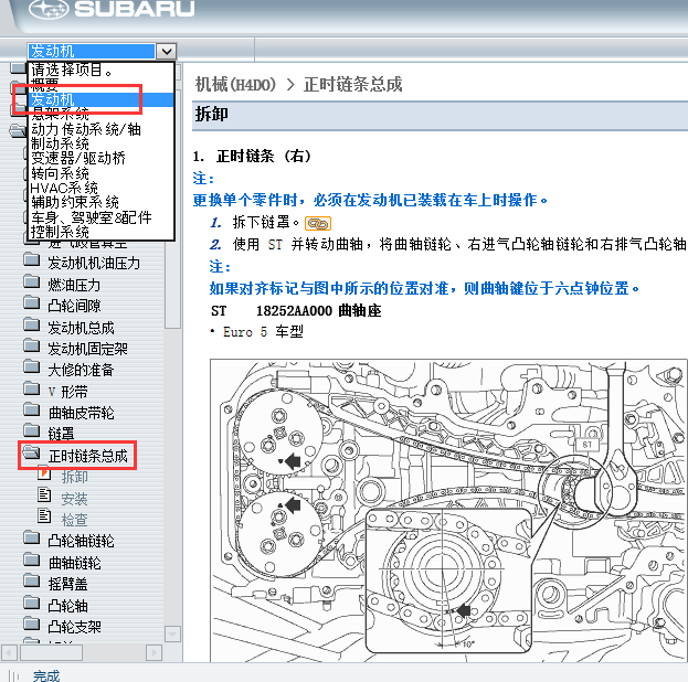 2011-2012年斯巴鲁森林人正时