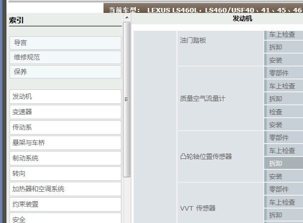 2006-2008年雷克萨斯LS460维修手册