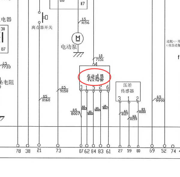 15年依维柯发动机氧传感器线路图