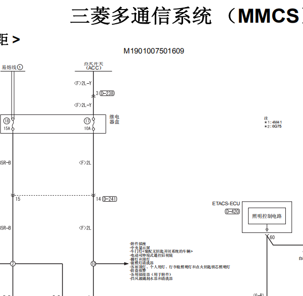 2010年帕杰罗V93通讯电路图