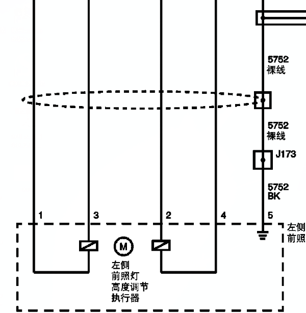 凯迪拉克CTS大灯调节线路图