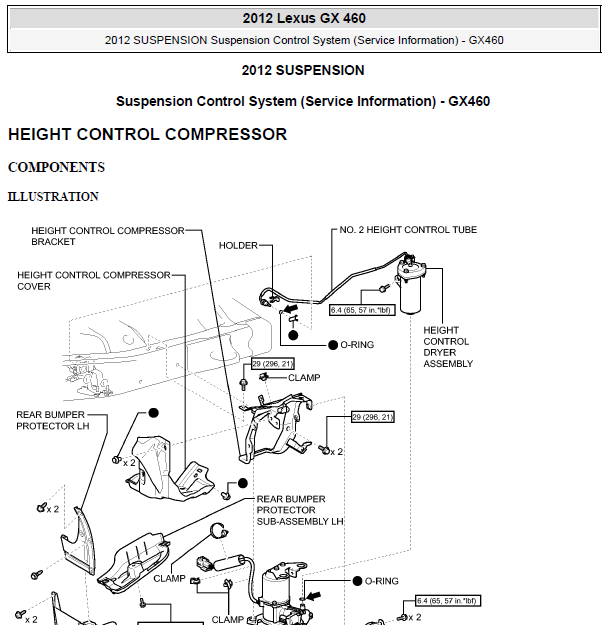 12年雷克萨斯GX460悬架系统维修手册
