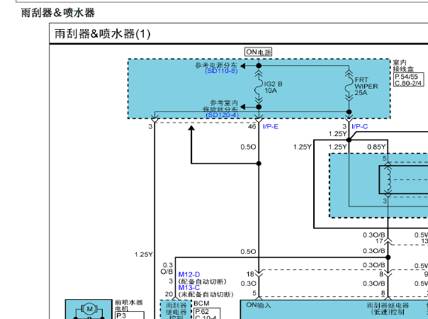 2012年起亚智跑雨刮电路图