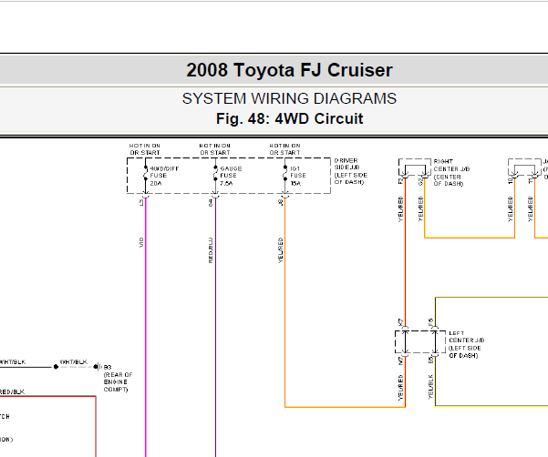 2008年丰田酷路泽四驱电路图
