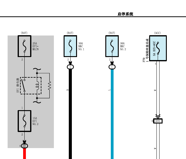 2017年威驰启停系统维修手册和电路图