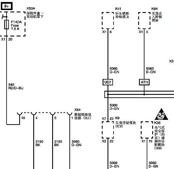 09年雪佛兰科鲁兹数据通讯线路图