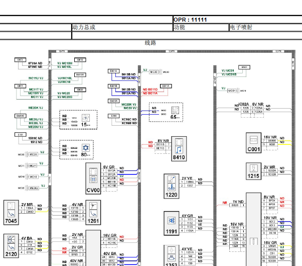 标致207发动机电路图
