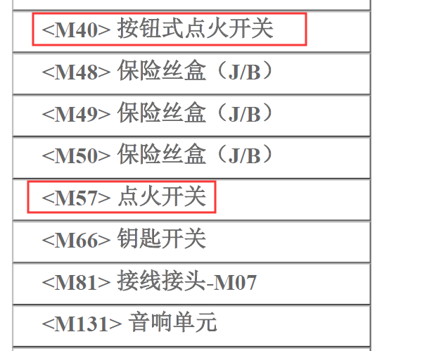 2019年尼桑逍客点火开关电路图