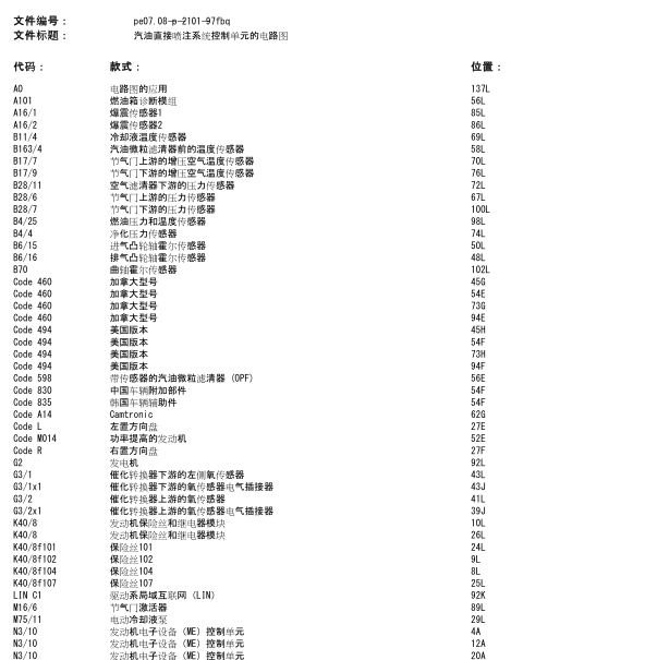 19年奔驰C180L发动机控制系统线路图