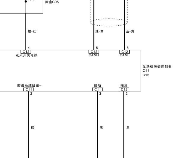 福田萨瓦纳防盗电路图