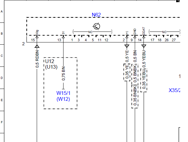 2015年奔驰GLA200驻车雷达线路图