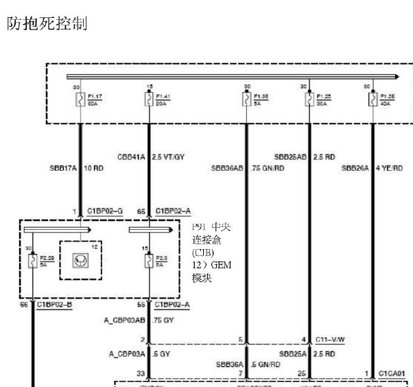 长安福特S-MAX  ABS电路图