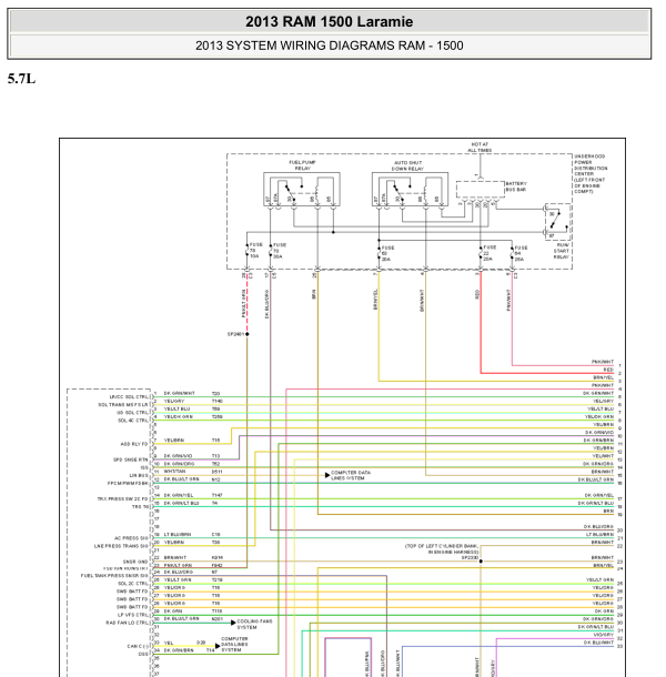 13年道奇RAM1500发动机线路图