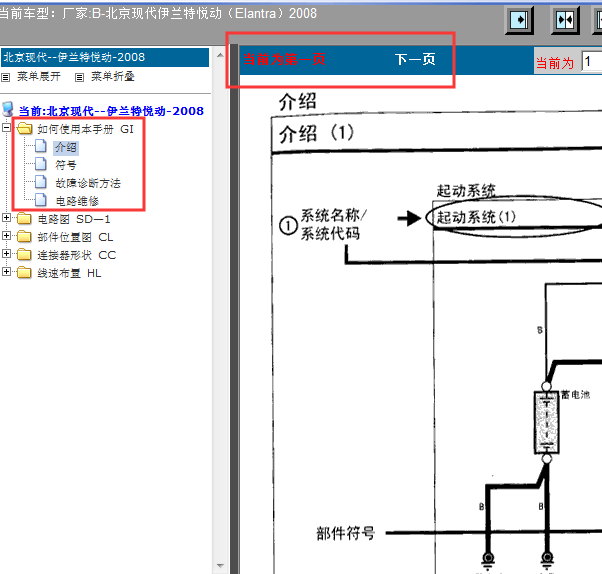 2008年伊兰特悦动电路图使用说明