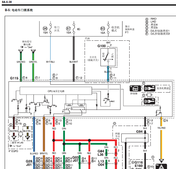 铃木吉姆尼门锁电路图