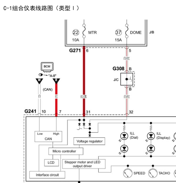 07年铃木天语仪表线路图