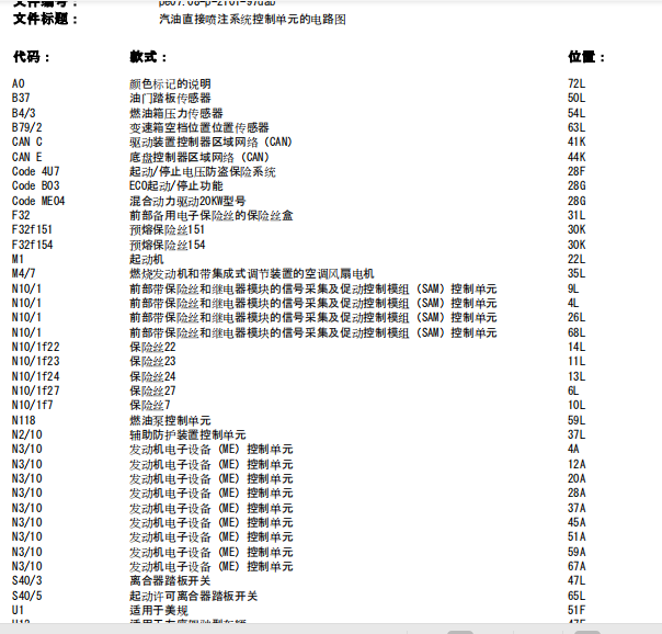 2012年E260发动机控制系统电路图