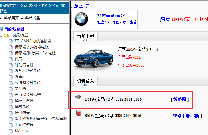 2014-2016年宝马2系-228i电路图