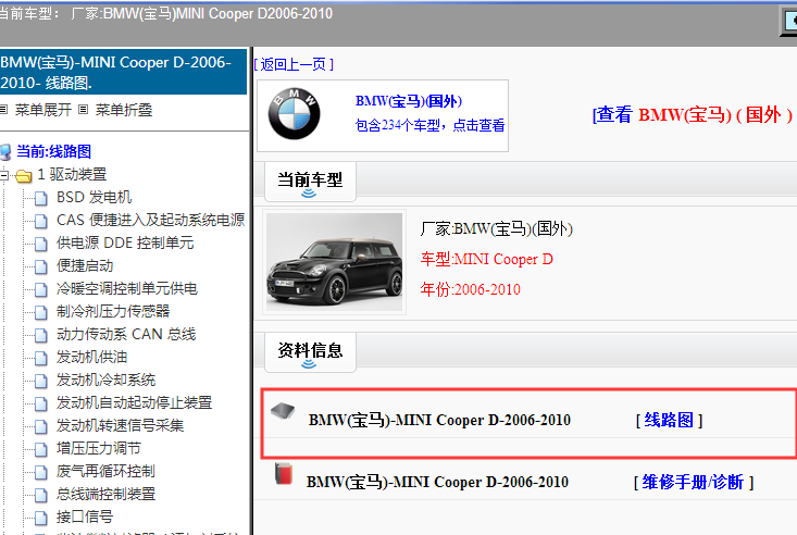 2006年宝马MINI Coopar D电路图