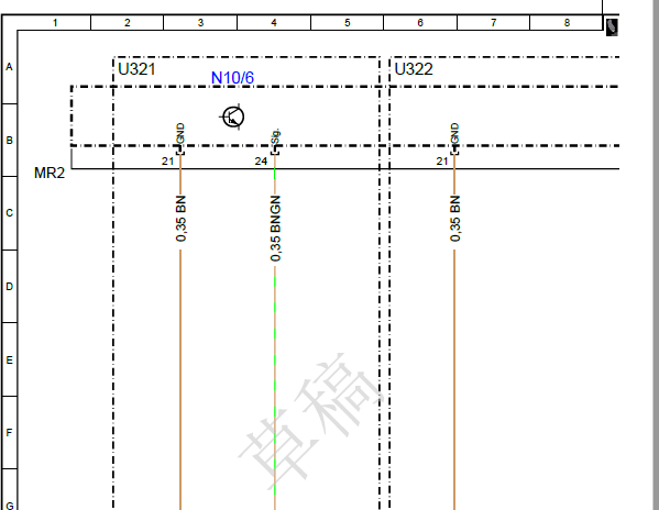 奔驰E300L冷却液位传感器线路图