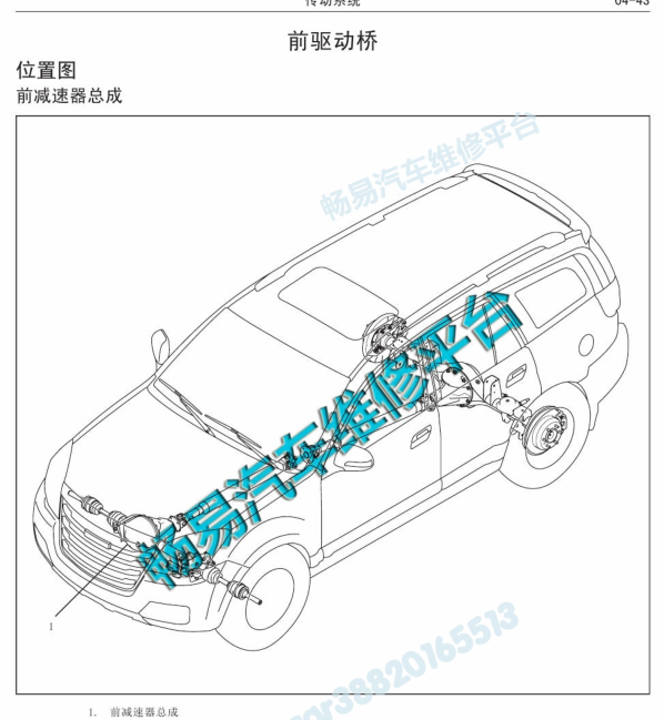 长城哈佛H5前桥部件位置