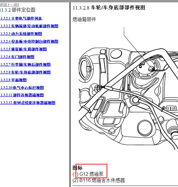 2010-2011年别克君威油泵位置