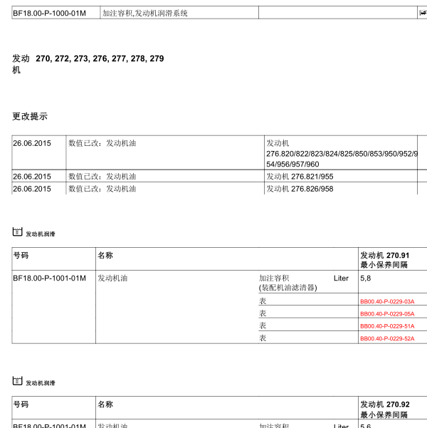 2013年奔驰R350保养发动机机油加注量