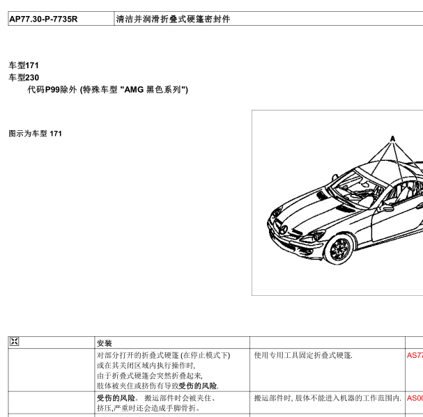 2004年奔驰敞篷维修手册