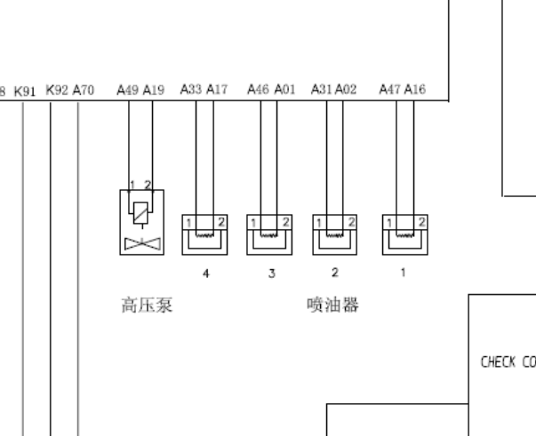 ZD25TCR发动机喷油嘴电路图