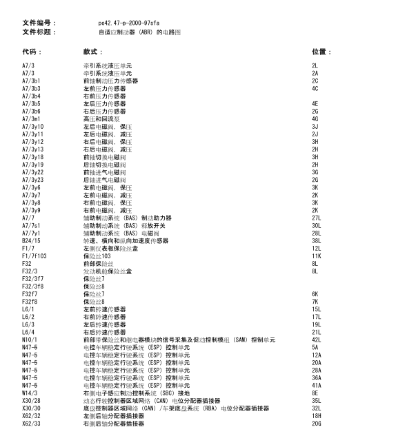 06年奔驰S500制动控制线路图