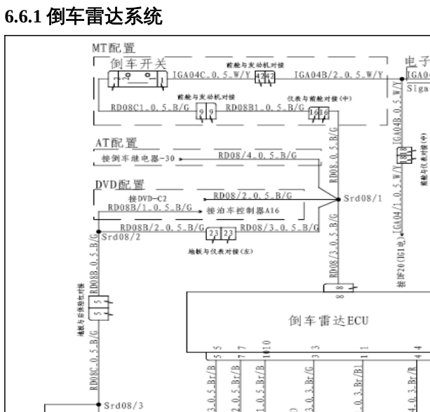 17年长安逸动XT倒车雷达电路