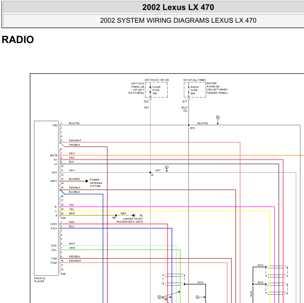 2002年LX470音响电路图
