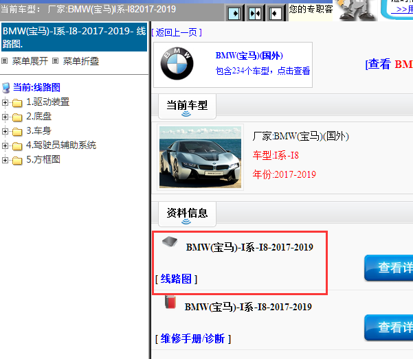 2017-2019年宝马I8全车电路图