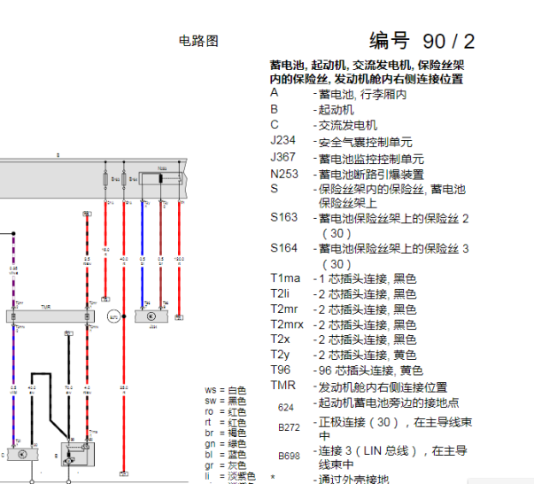 2019年奥迪S4 CWGD发动机电路图