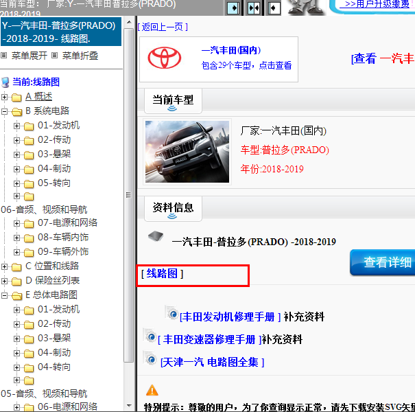2018-2019年一汽丰田-普拉多(PRADO) 全车电路图