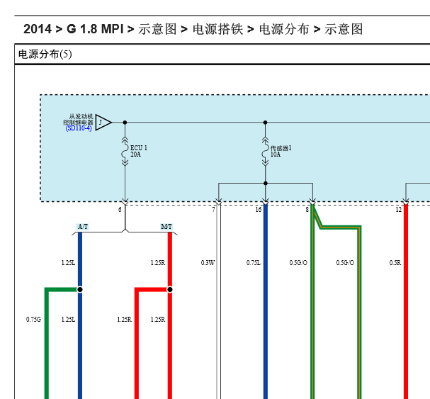 14年名图电源分配线路内容