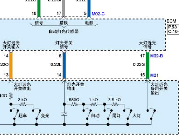 2017年起亚K2大灯电路图