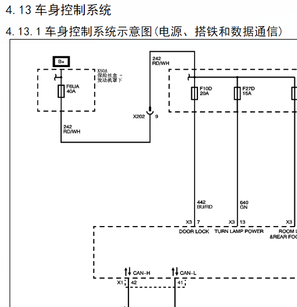 16年五菱宏光S车身控制线路图