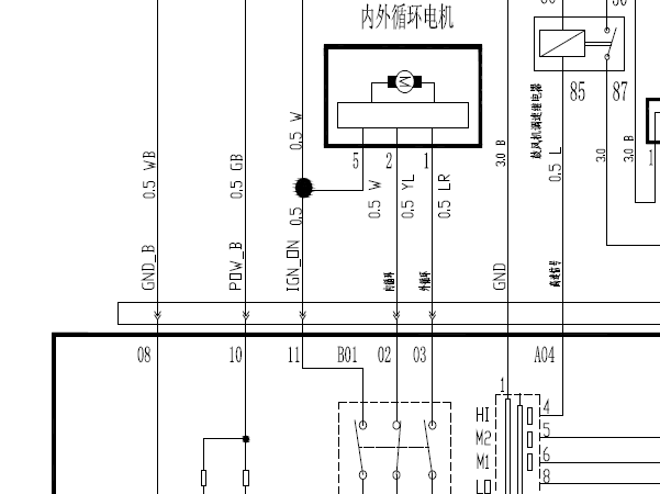 奇瑞瑞虎空调电路图