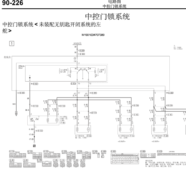 11年三菱帕杰罗中控线路图