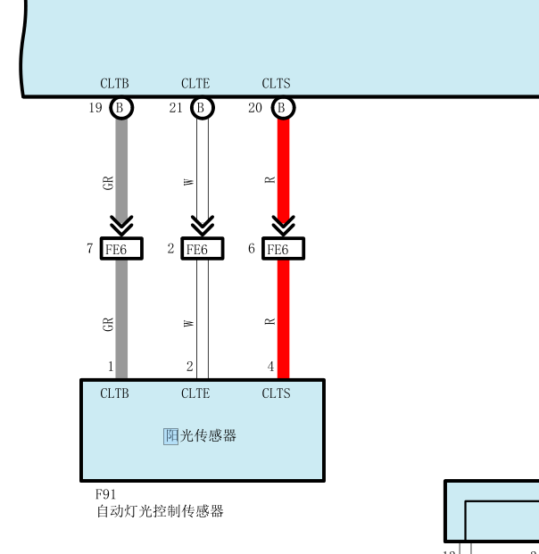 16年丰田巡洋舰阳光传感器线路图