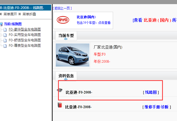 2008年比亚迪F0电路图