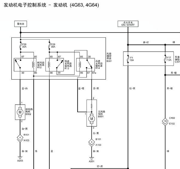 19年福田蒙派克发动机控制线路图