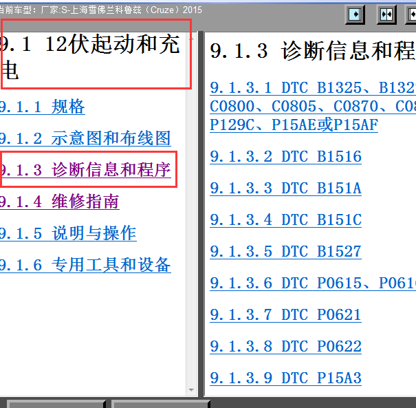 2015年科鲁兹启动部分诊断手册