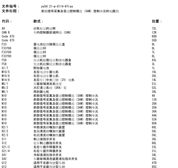 08年奔驰R300雨刮控制线路图