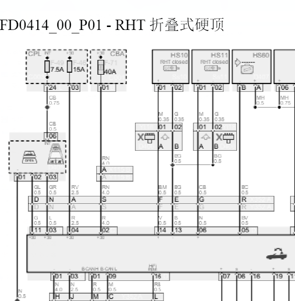 法拉利California敞篷控制线路图