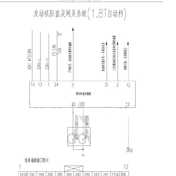 东风景逸防盗盒线路图