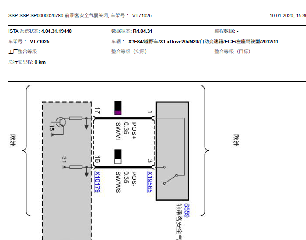 2012年宝马X1气囊资料