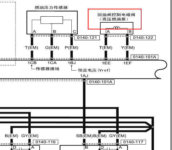14年昂克赛拉高压油泵电路图